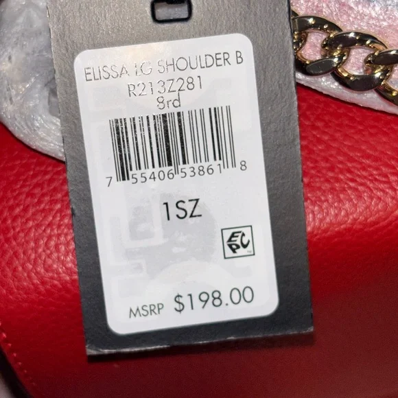 DKNY Red Leather Shoulder Bag - Picture 11 of 14